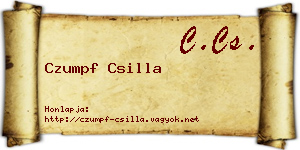 Czumpf Csilla névjegykártya